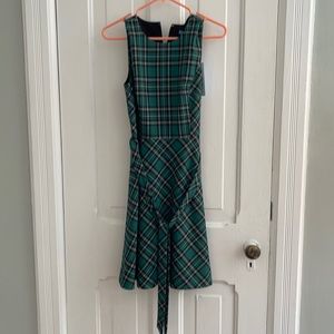 Draper James Love Circle Dress, Pine Grn Plaid, 4